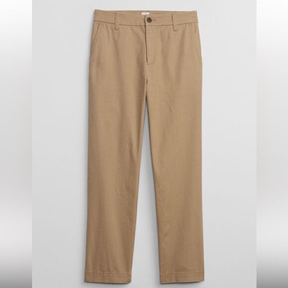Gap Girlfriend Khaki Tan Neutral Cotton Pants - Size 4 - Picture 2 of 10